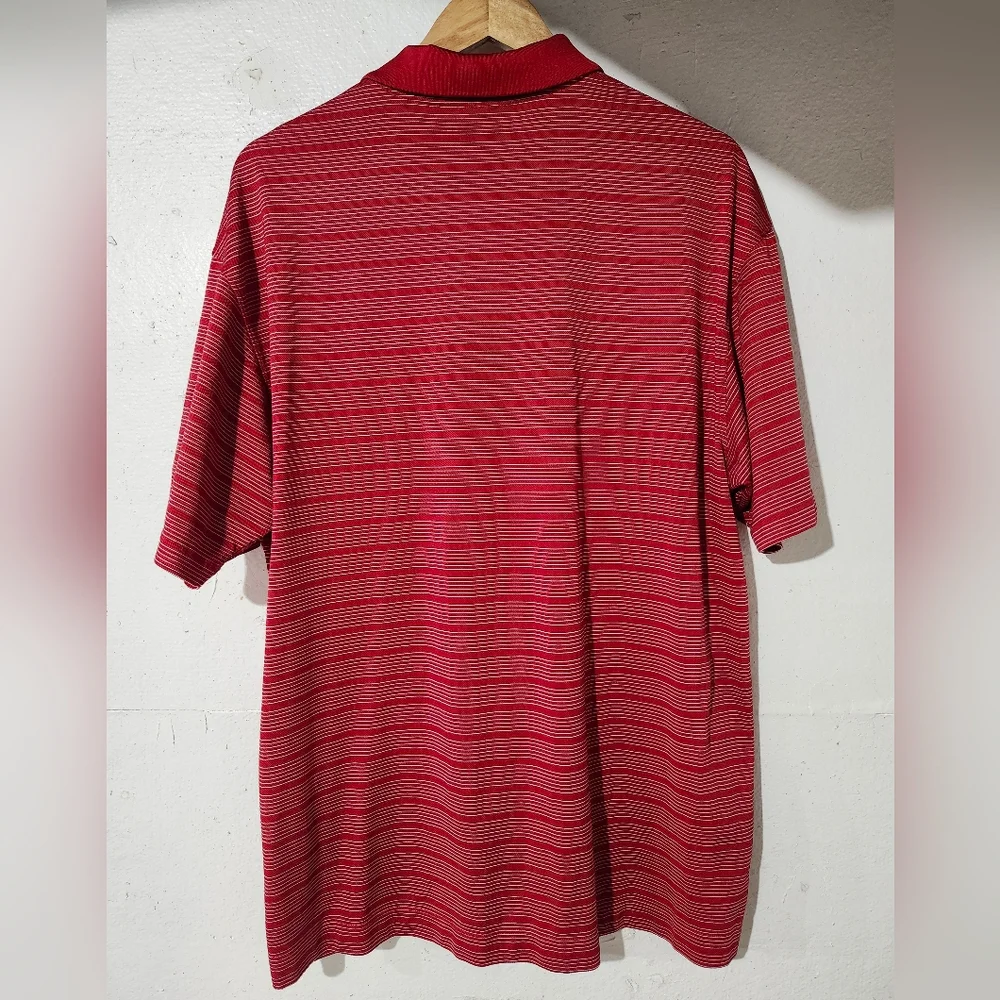 Nike Golf Men's Dri-Fit Short Sleeve‎ Polo Shirt Size XL Red and White